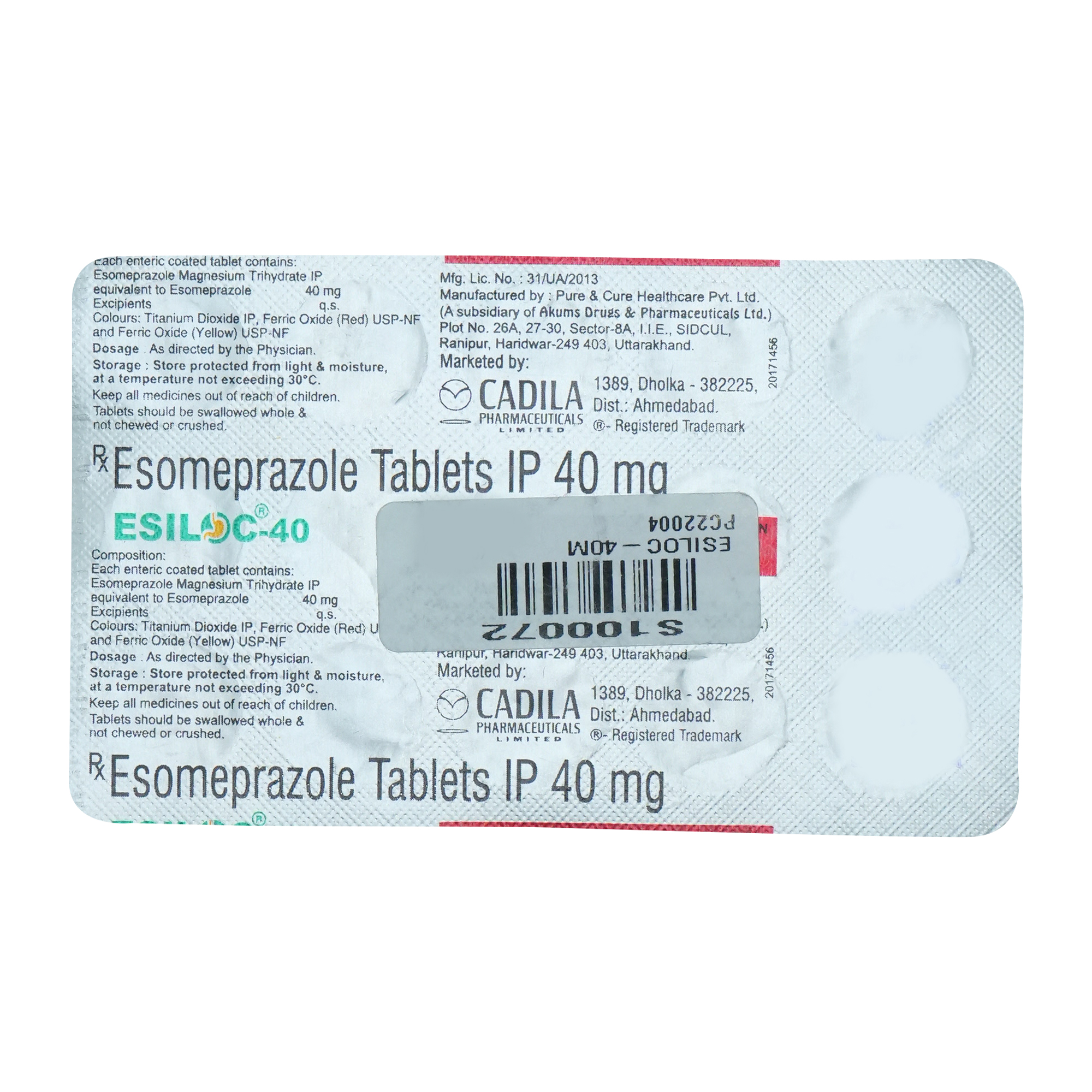 Esiloc-40 mg Tablet 15's, Pack of 15 TABLETS Esiloc-40 mg Tablet 15's, Pack of 15 TABLETS