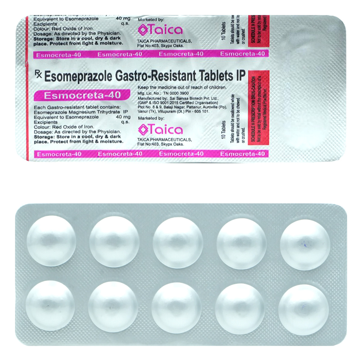 Esmocreta-40 Tablet 10's, Pack of 10 TABLETS Esmocreta-40 Tablet 10's, Pack of 10 TABLETS