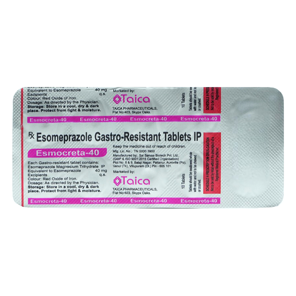 Esmocreta-40 Tablet 10's, Pack of 10 TABLETS Esmocreta-40 Tablet 10's, Pack of 10 TABLETS