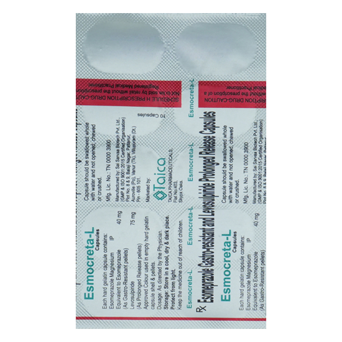 Esmocreta-L Capsule 10's, Pack of 10 CAPSULES Esmocreta-L Capsule 10's, Pack of 10 CAPSULES