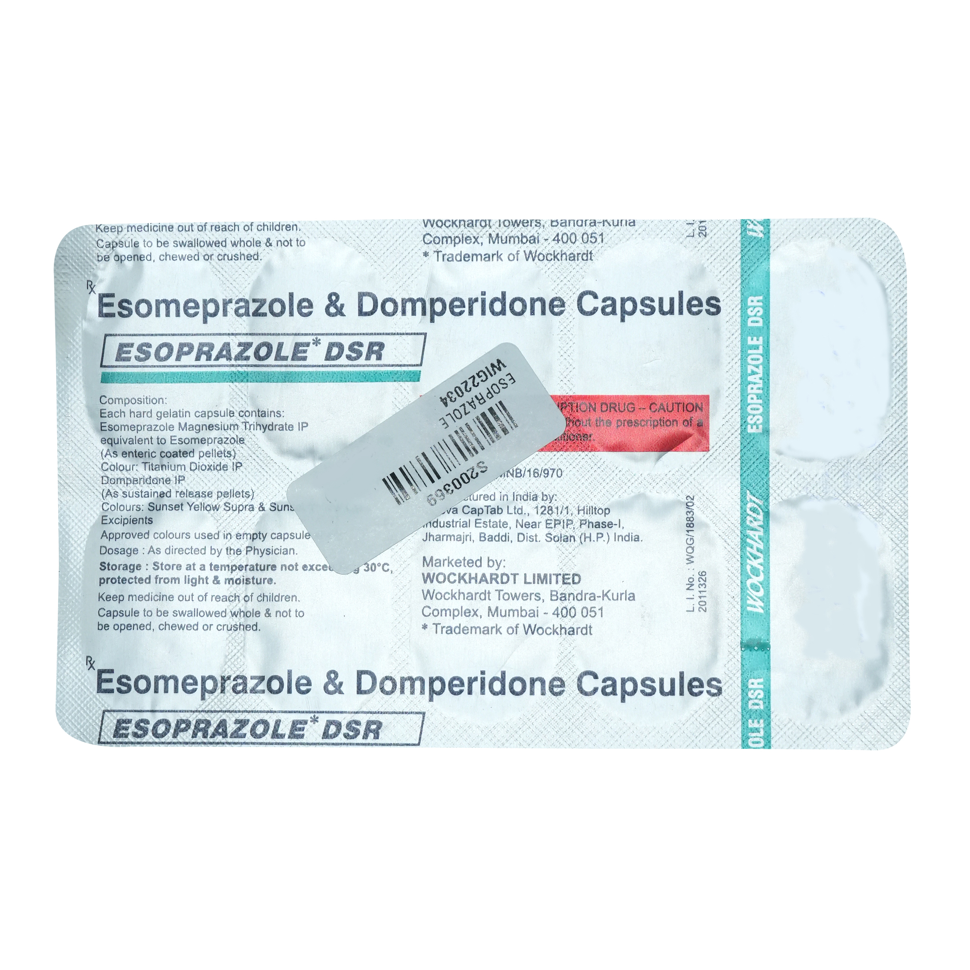 Esoprazole DSR Capsule 10's, Pack of 10 CapsuleS Esoprazole DSR Capsule 10's, Pack of 10 CapsuleS