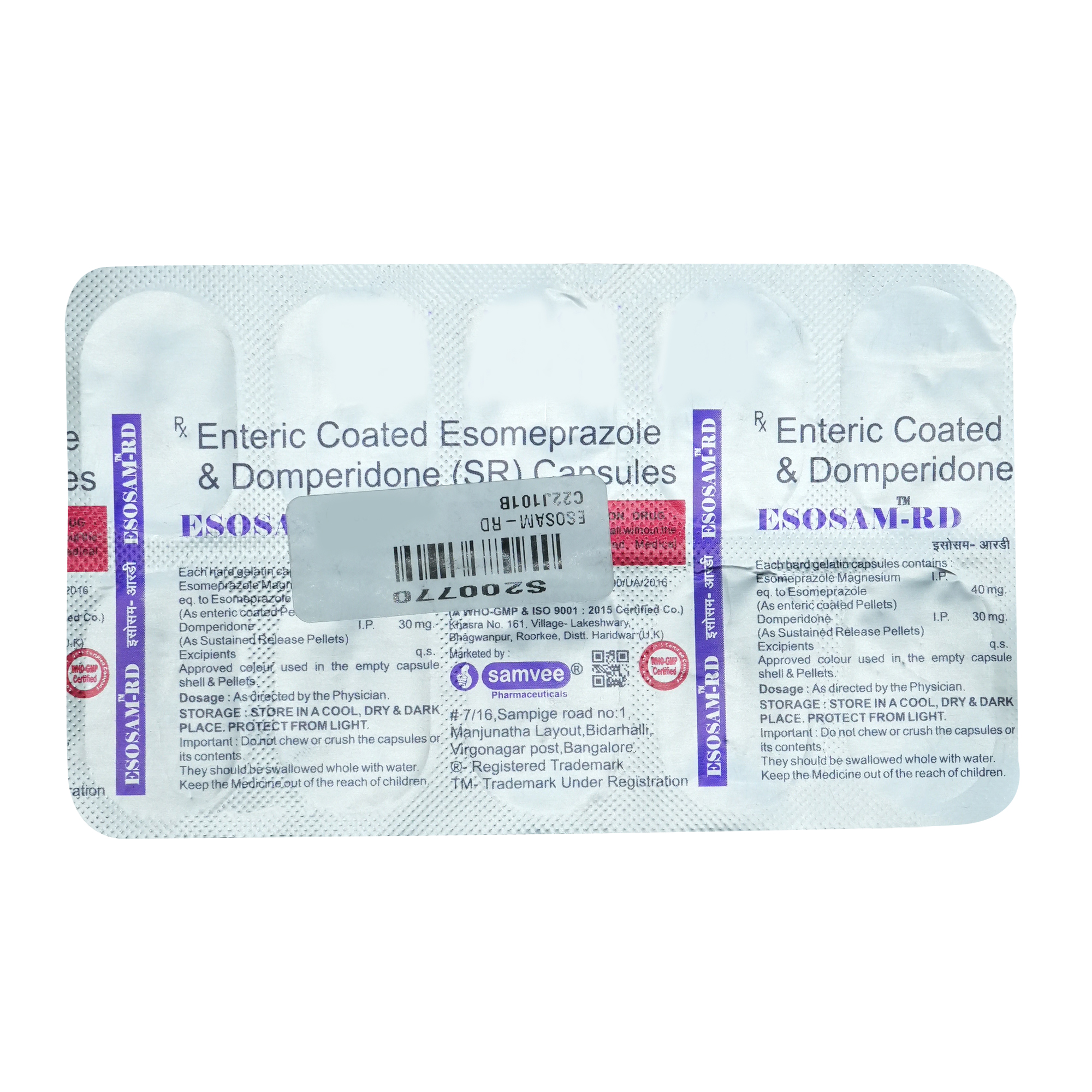 Esosam-RD Capsule 10's, Pack of 10 CapsuleS Esosam-RD Capsule 10's, Pack of 10 CapsuleS