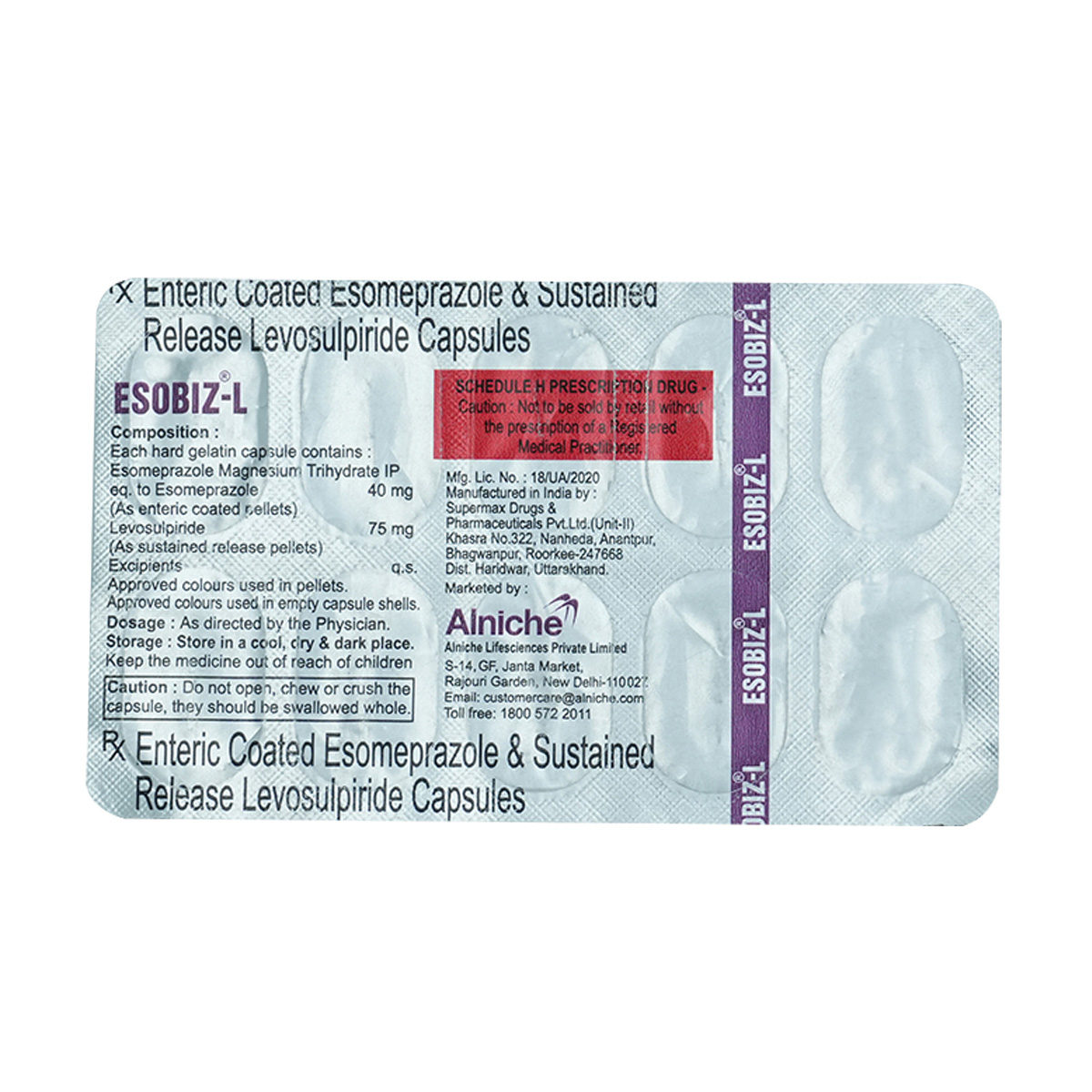 Esobiz-L Capsule 10's, Pack of 10 CAPSULES Esobiz-L Capsule 10's, Pack of 10 CAPSULES
