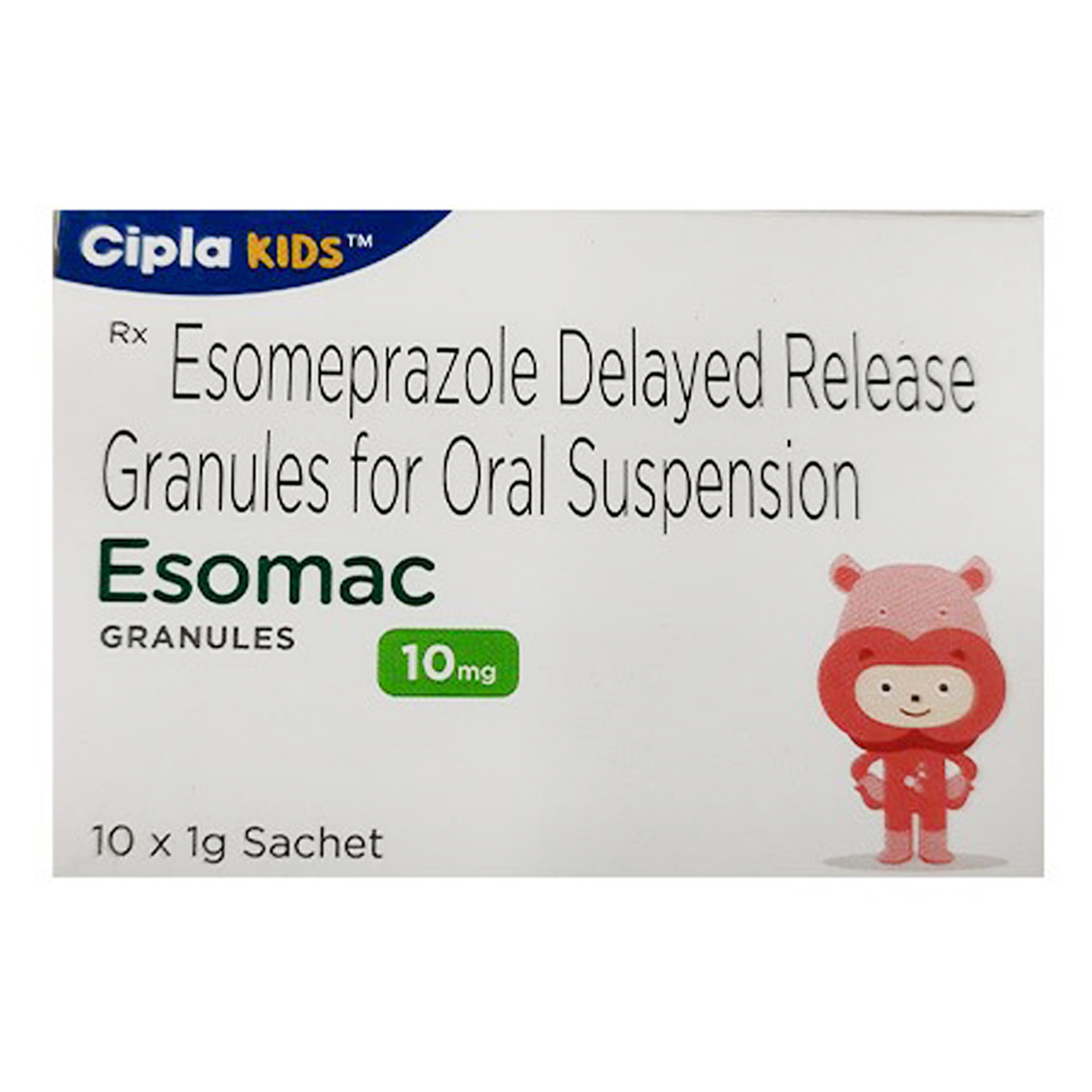 Esomac 10 mg Granules 1 gm, Pack of 1 Granules Esomac 10 mg Granules 1 gm, Pack of 1 Granules