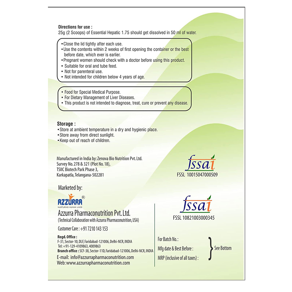 Essential Nutrition Series Hepatic 1.75 Vanilla Flavour Powder, 400 gm, Pack of 1 Essential Nutrition Series Hepatic 1.75 Vanilla Flavour Powder, 400 gm, Pack of 1