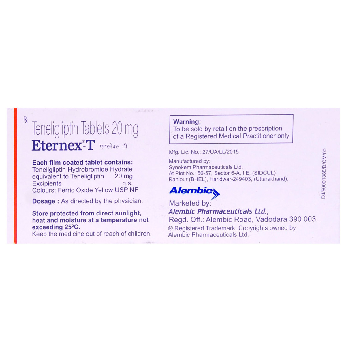 Eternex-T Tablet 10's, Pack of 10 TABLETS Eternex-T Tablet 10's, Pack of 10 TABLETS