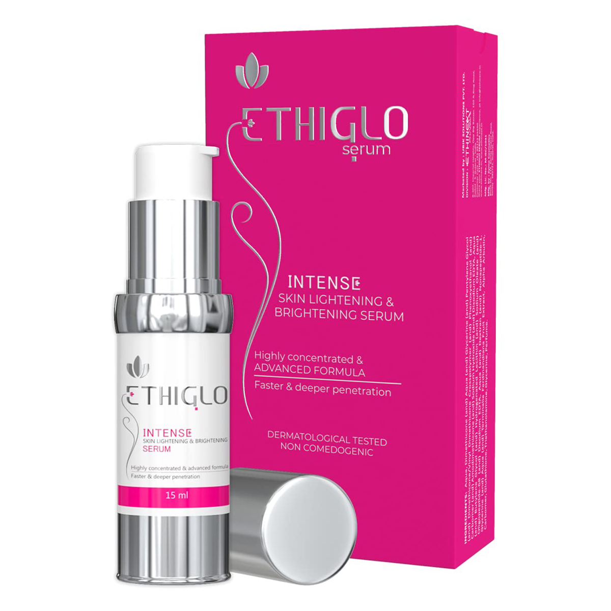 Ethiglo Intense Skin Lightening & Brightening Serum 15ml, Pack of 1 Ethiglo Intense Skin Lightening & Brightening Serum 15ml, Pack of 1