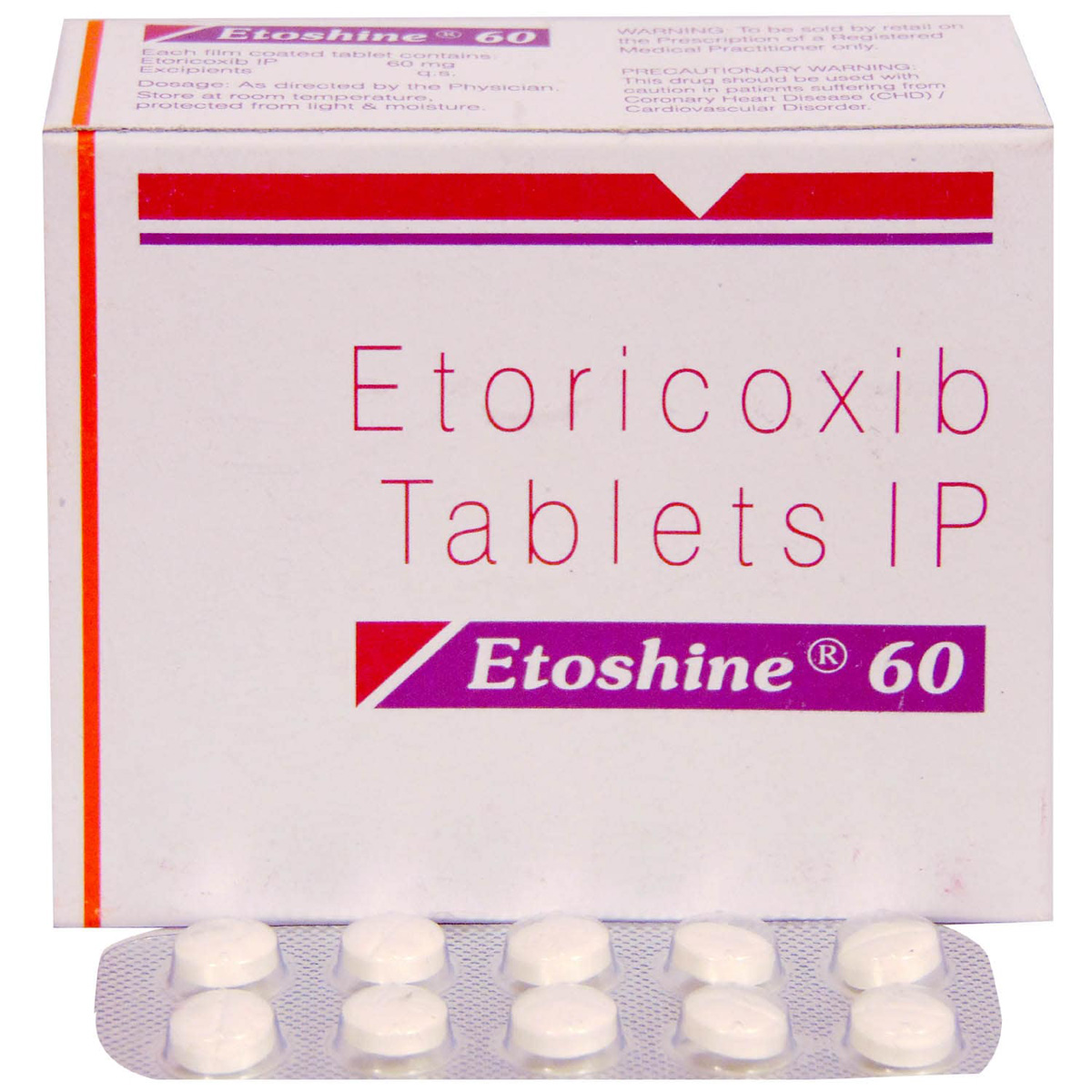 Etoshine 60 Tablet 10's, Pack of 10 TABLETS Etoshine 60 Tablet 10's, Pack of 10 TABLETS