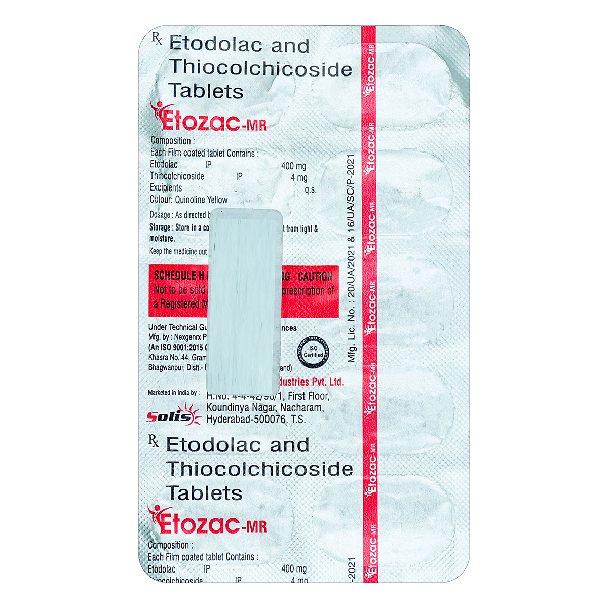 Etozac-Mr Tablet, Pack of 10 SyrupS Etozac-Mr Tablet, Pack of 10 SyrupS