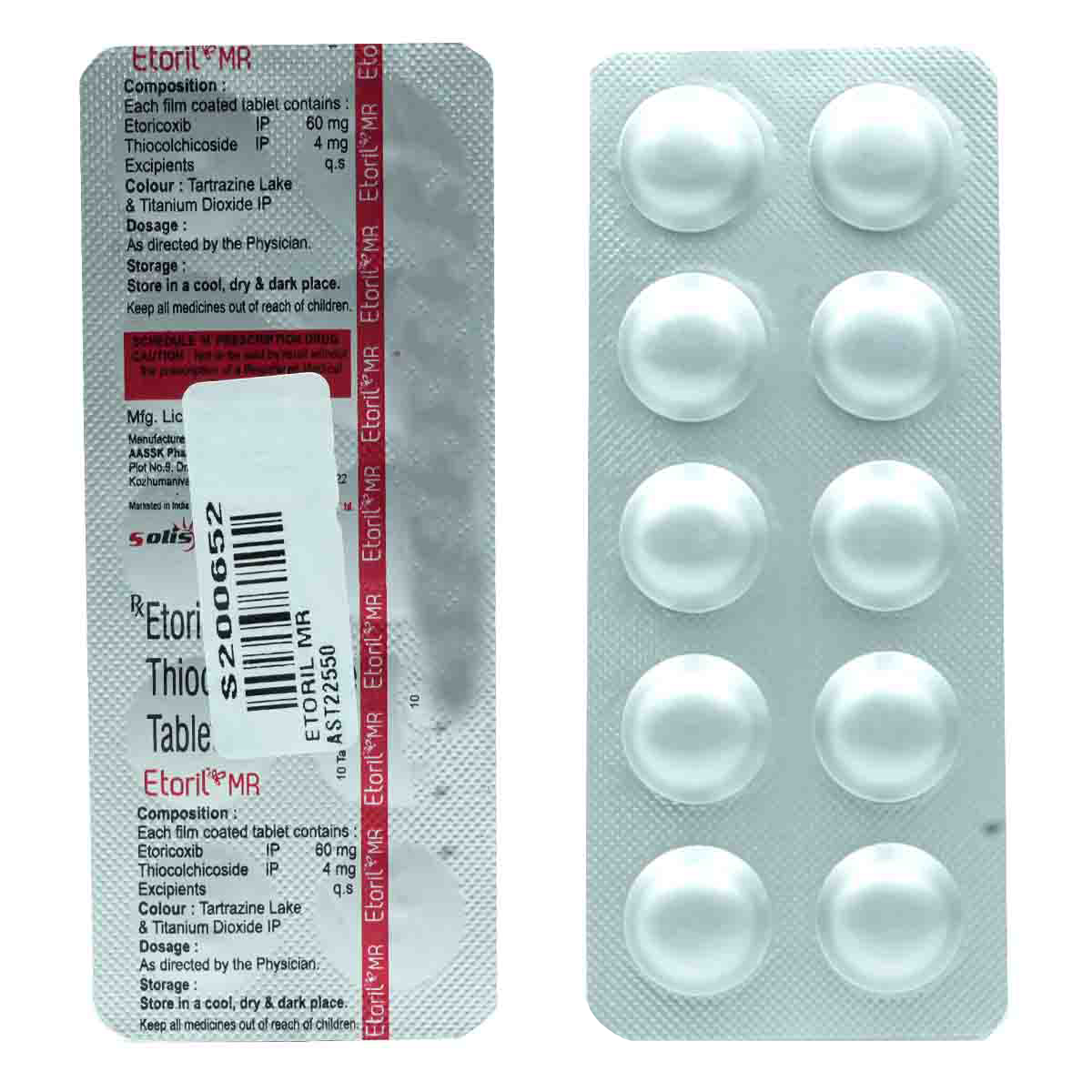 Etoril MR Tablet 10's, Pack of 10 TABLETS Etoril MR Tablet 10's, Pack of 10 TABLETS