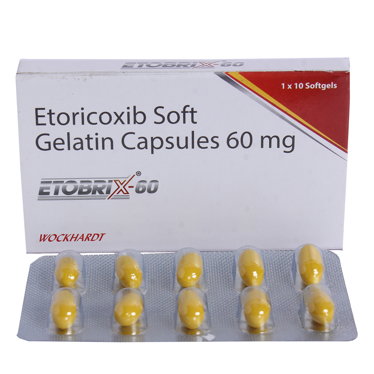 Etobrix 60 Softgel Capsule 10's, Pack of 10 CAPSULES Etobrix 60 Softgel Capsule 10's, Pack of 10 CAPSULES