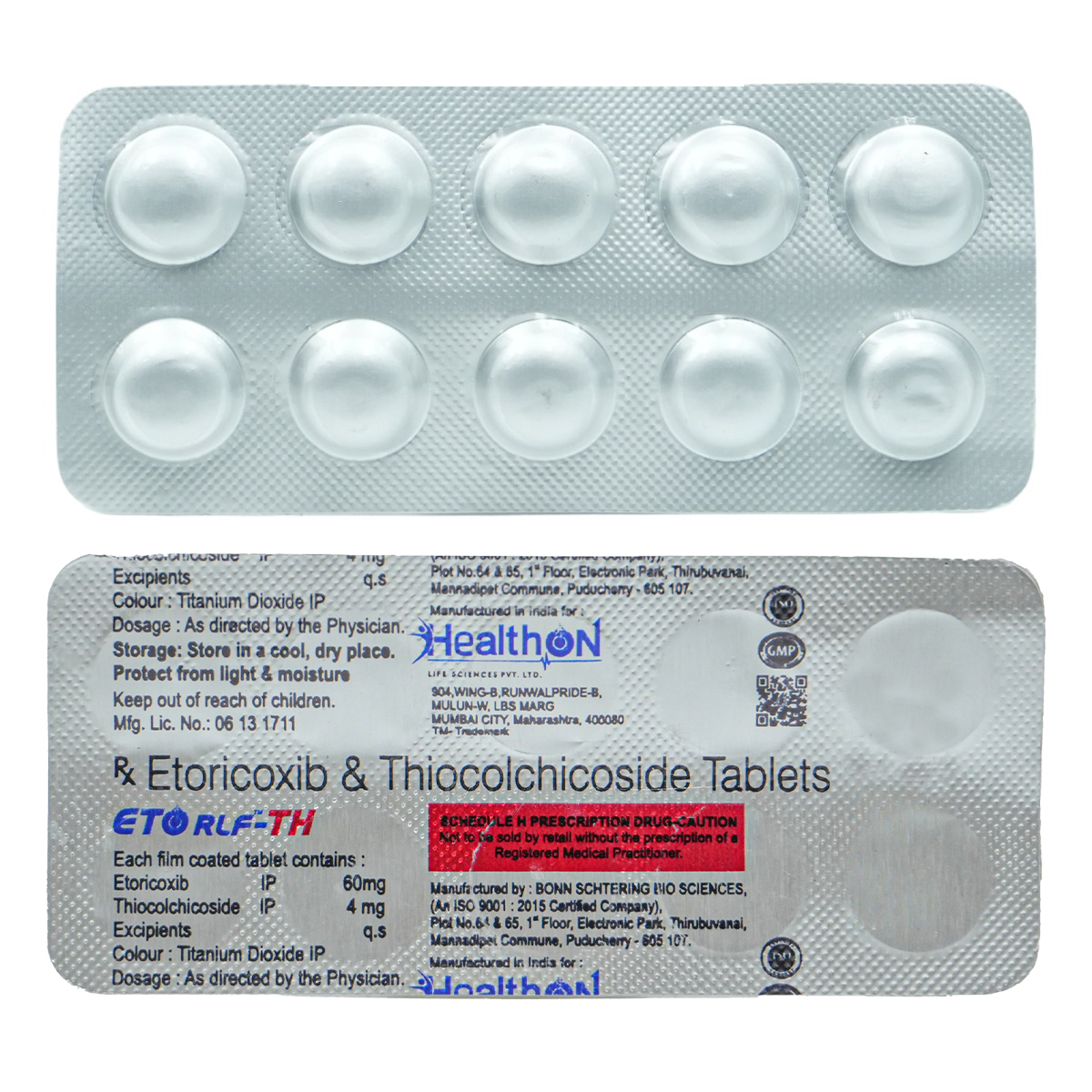 Etorlf-Th 60/4 Tab 10'S, Pack of 10 TABLETS Etorlf-Th 60/4 Tab 10'S, Pack of 10 TABLETS