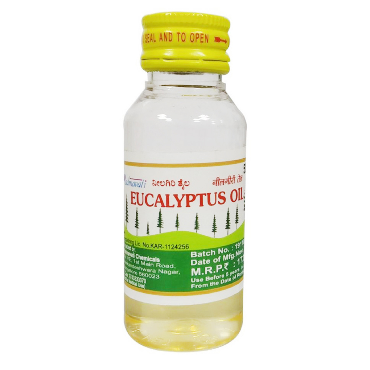 Padmavati Eucalyptus Oil, 50 ml, Pack of 1 Padmavati Eucalyptus Oil, 50 ml, Pack of 1