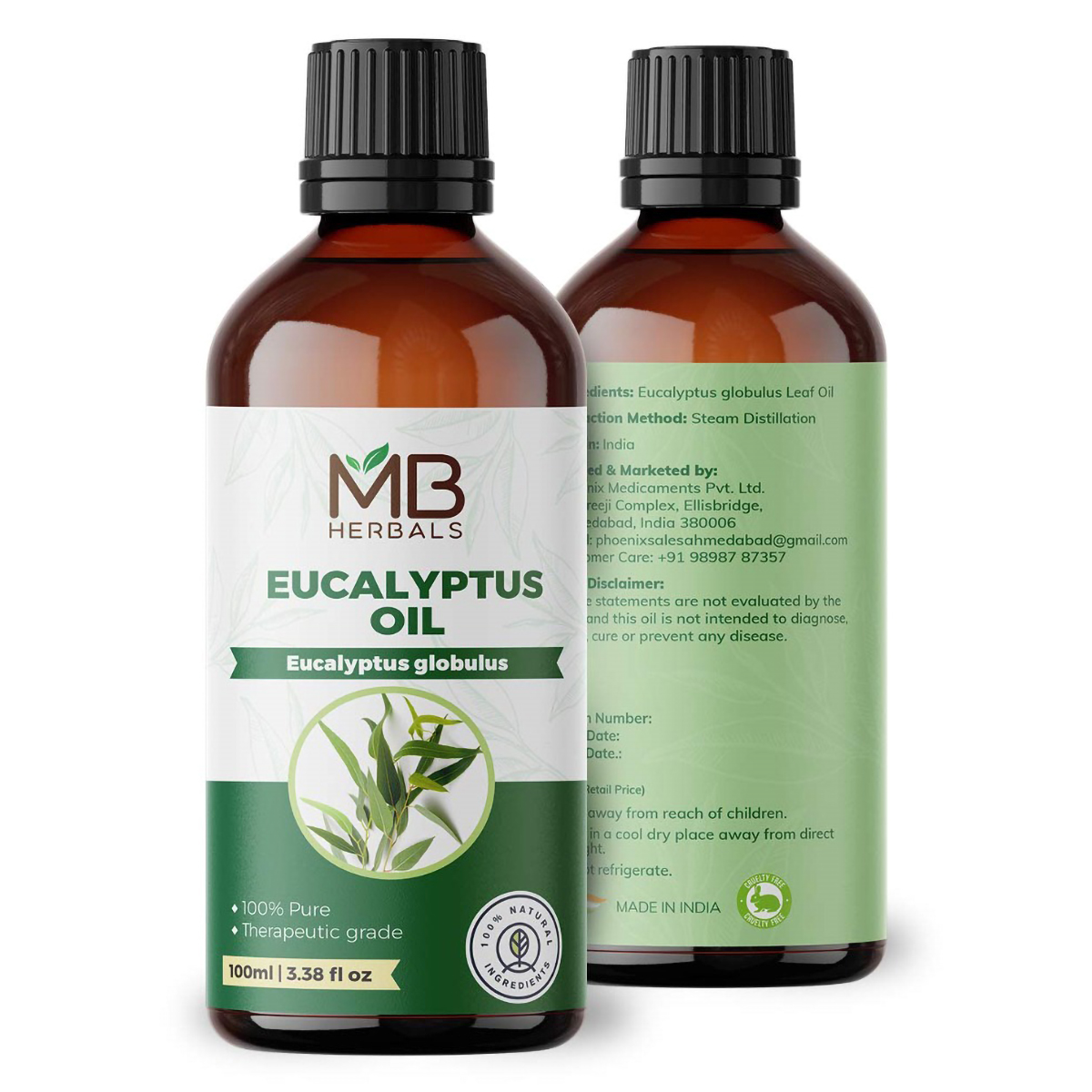 MB Herbal Eucalyptus Oil 100 ml | Eucalyptus Globulus, Pack of 1 MB Herbal Eucalyptus Oil 100 ml | Eucalyptus Globulus, Pack of 1