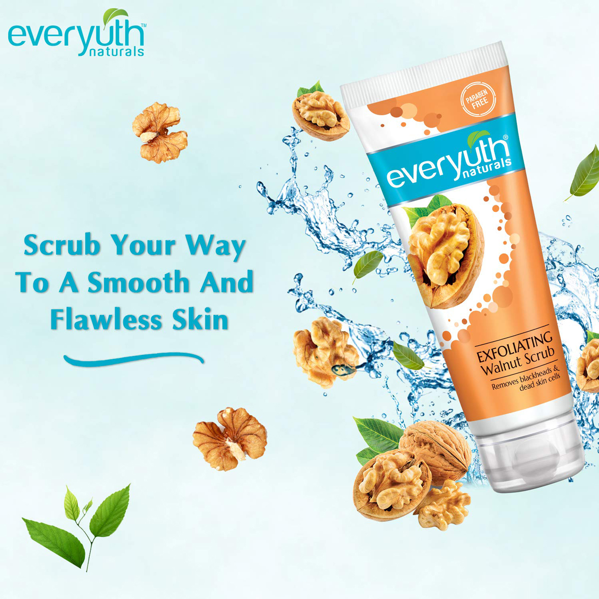 Everyuth Naturals Exfoliating Walnut Scrub 100 gm | For Blackheads & Dead Skin Cells Removal | For All Skin Type, Pack of 1 Everyuth Naturals Exfoliating Walnut Scrub 100 gm | For Blackheads & Dead Skin Cells Removal | For All Skin Type, Pack of 1
