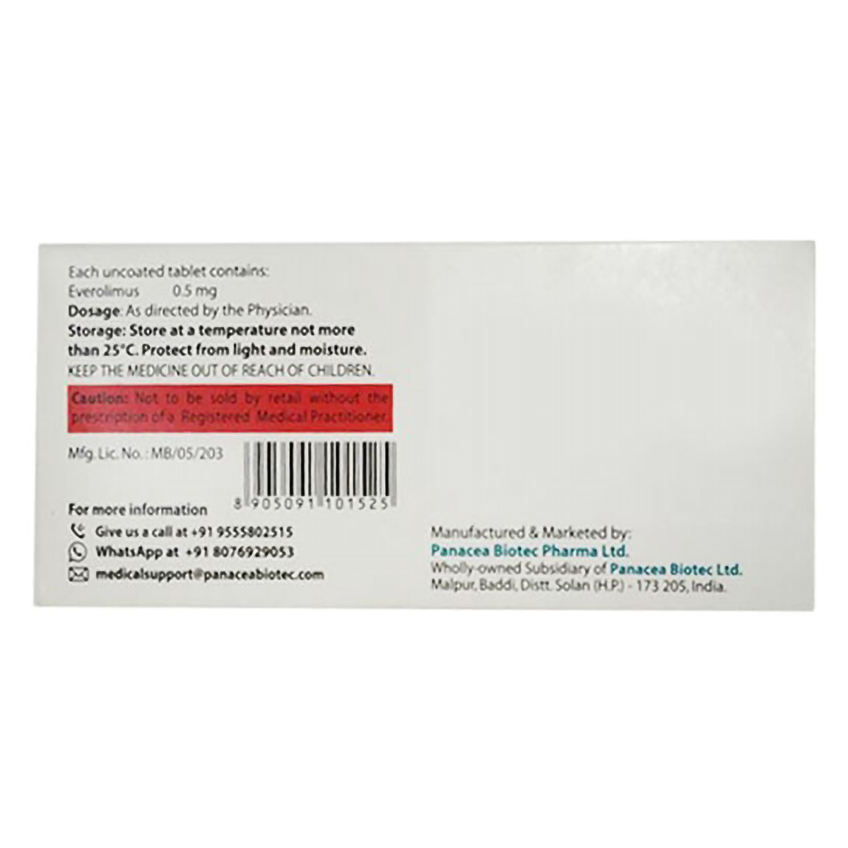 Evergraf 0.5 Tablet 10's, Pack of 10 TabletS Evergraf 0.5 Tablet 10's, Pack of 10 TabletS