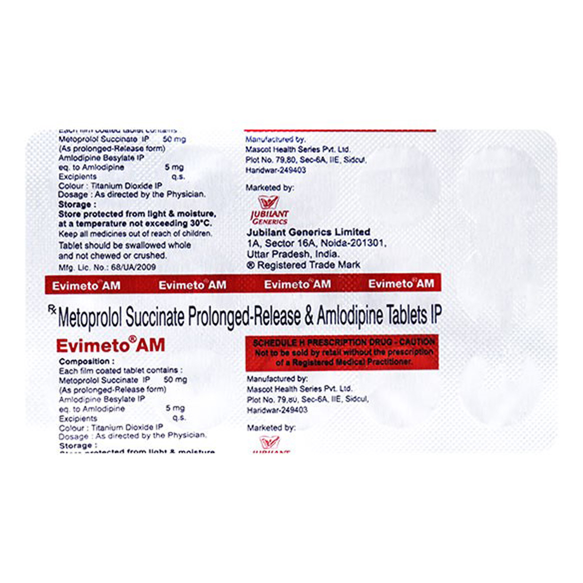 Buy Evimeto AM 5 mg/50 mg Tablet 15's Online