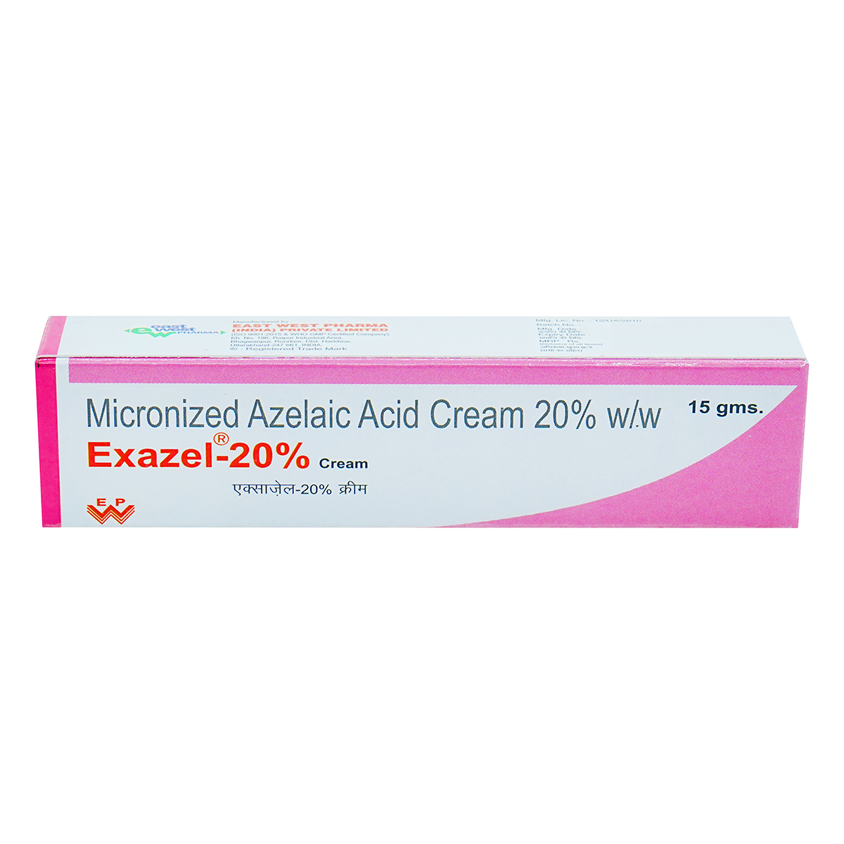 Exazel 20% Cream 15 gm, Pack of 1 CREAM Exazel 20% Cream 15 gm, Pack of 1 CREAM