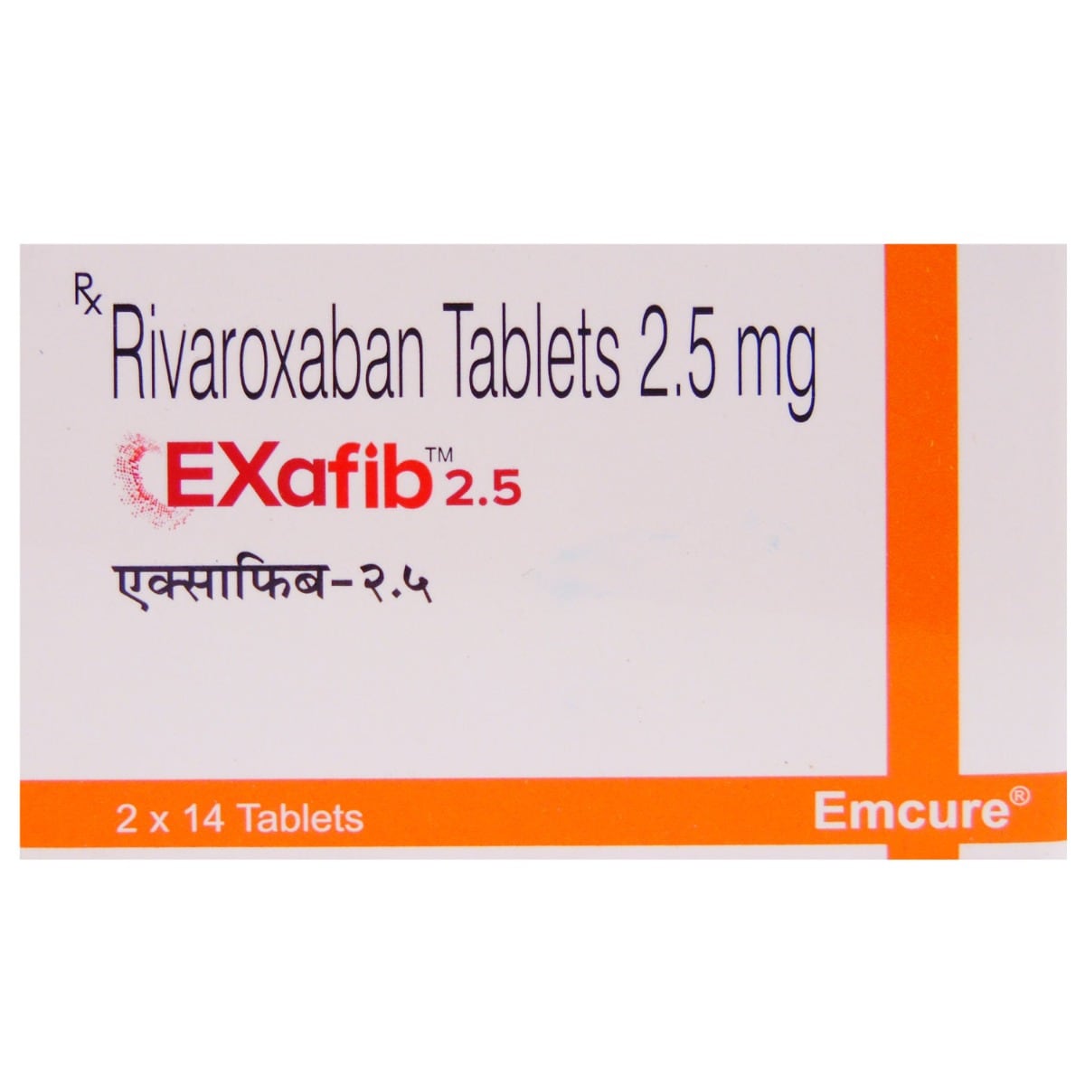 Exafib 2.5mg Tablet 14's, Pack of 14 TABLETS Exafib 2.5mg Tablet 14's, Pack of 14 TABLETS