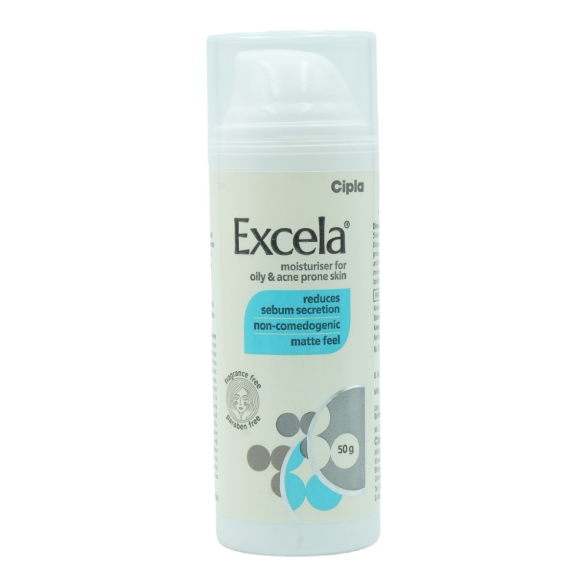 Excela Moisturiser Cream 50 gm | Reduces Sebum | Moisturises Skin | For Oily & Acne Prone Skin, Pack of 1 Excela Moisturiser Cream 50 gm | Reduces Sebum | Moisturises Skin | For Oily & Acne Prone Skin, Pack of 1