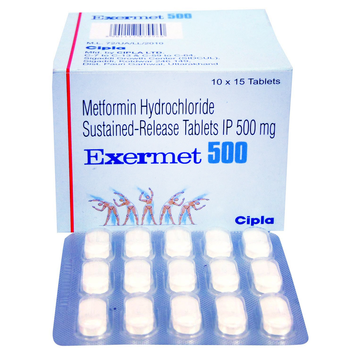 Exermet 500 Tablet 15's, Pack of 15 TABLETS Exermet 500 Tablet 15's, Pack of 15 TABLETS