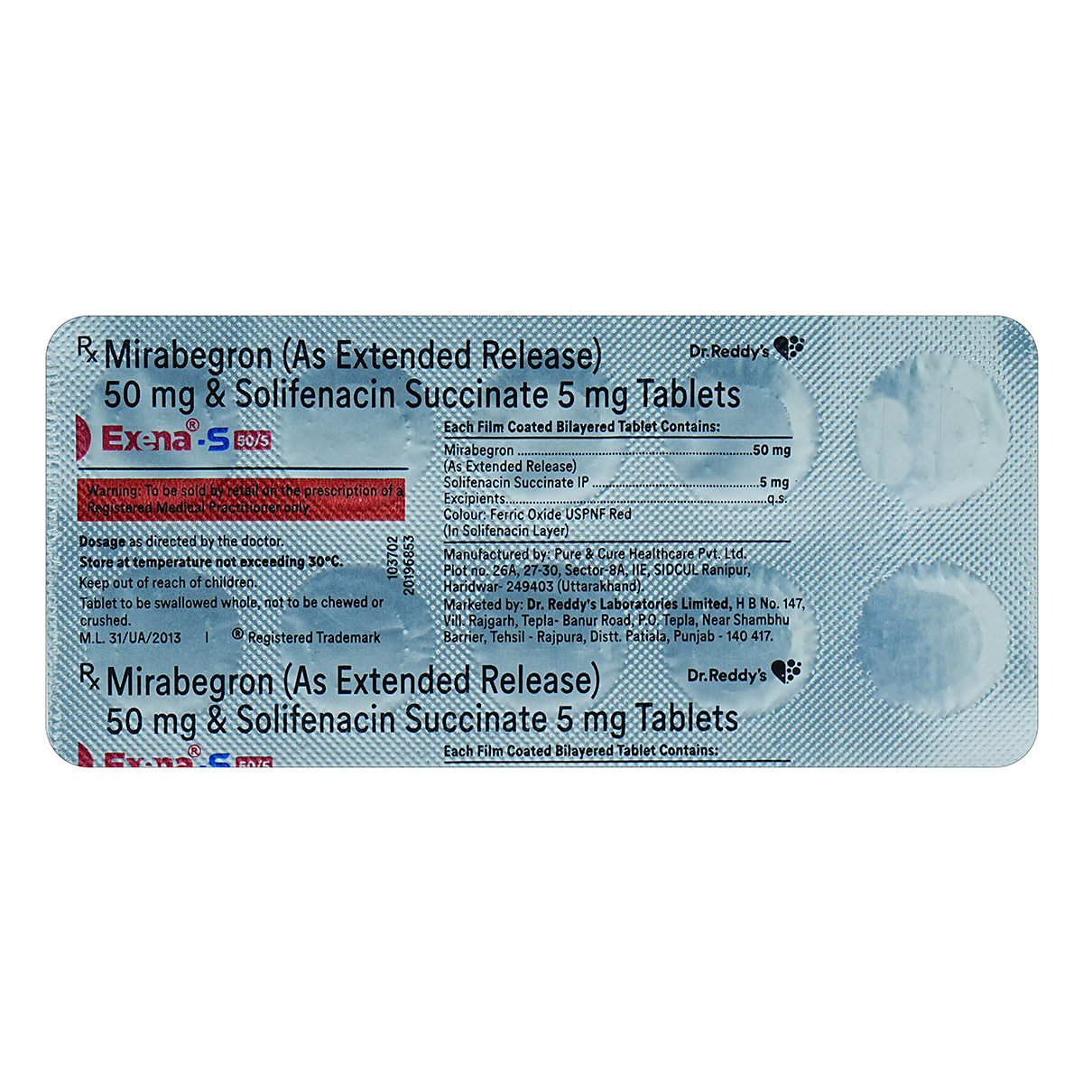 Buy Exena-S 50/5 Tablet 10's Online