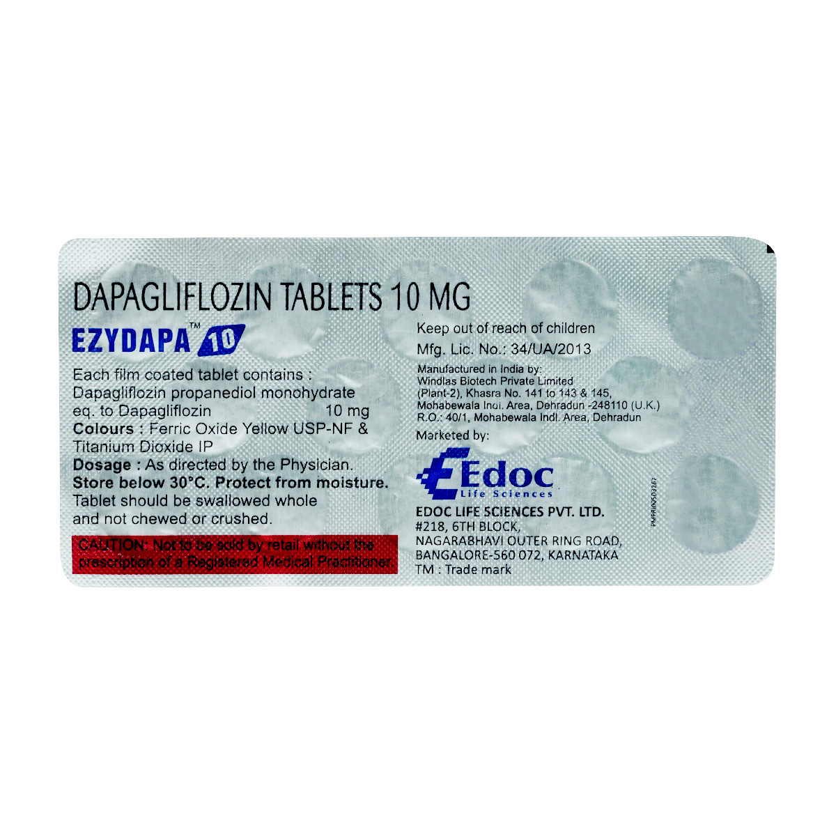 Ezydapa 10 Tablet 14's, Pack of 14 TABLETS Ezydapa 10 Tablet 14's, Pack of 14 TABLETS