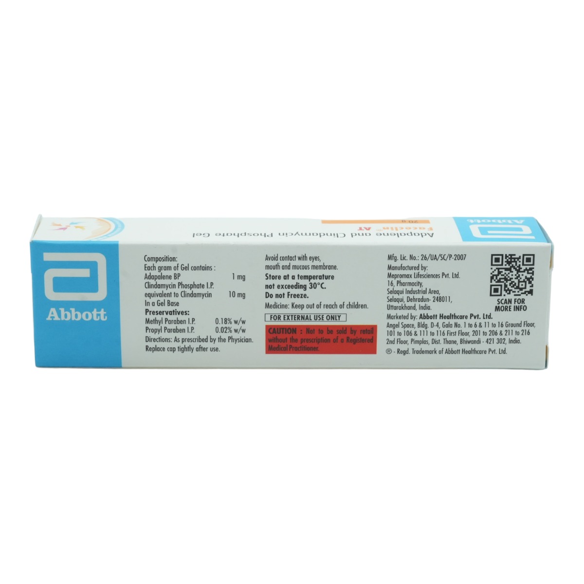 Faceclin AT Gel 20 gm, Pack of 1 Gel Faceclin AT Gel 20 gm, Pack of 1 Gel