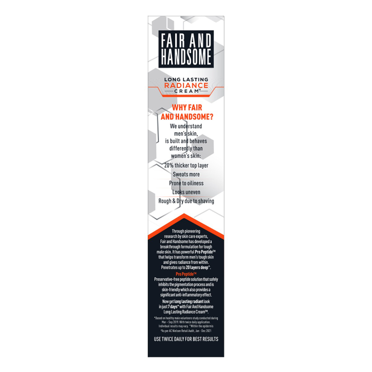 Fair and Handsome Long Lasting Radiance Cream 30 gm | Sun Protection | Brighter Look Upto 7Hrs | 2X Dark Spot Reduction | Give Radiant Skin In 1 Week | For Men | For Tough Male Skin, Pack of 1 Fair and Handsome Long Lasting Radiance Cream 30 gm | Sun Protection | Brighter Look Upto 7Hrs | 2X Dark Spot Reduction | Give Radiant Skin In 1 Week | For Men | For Tough Male Skin, Pack of 1