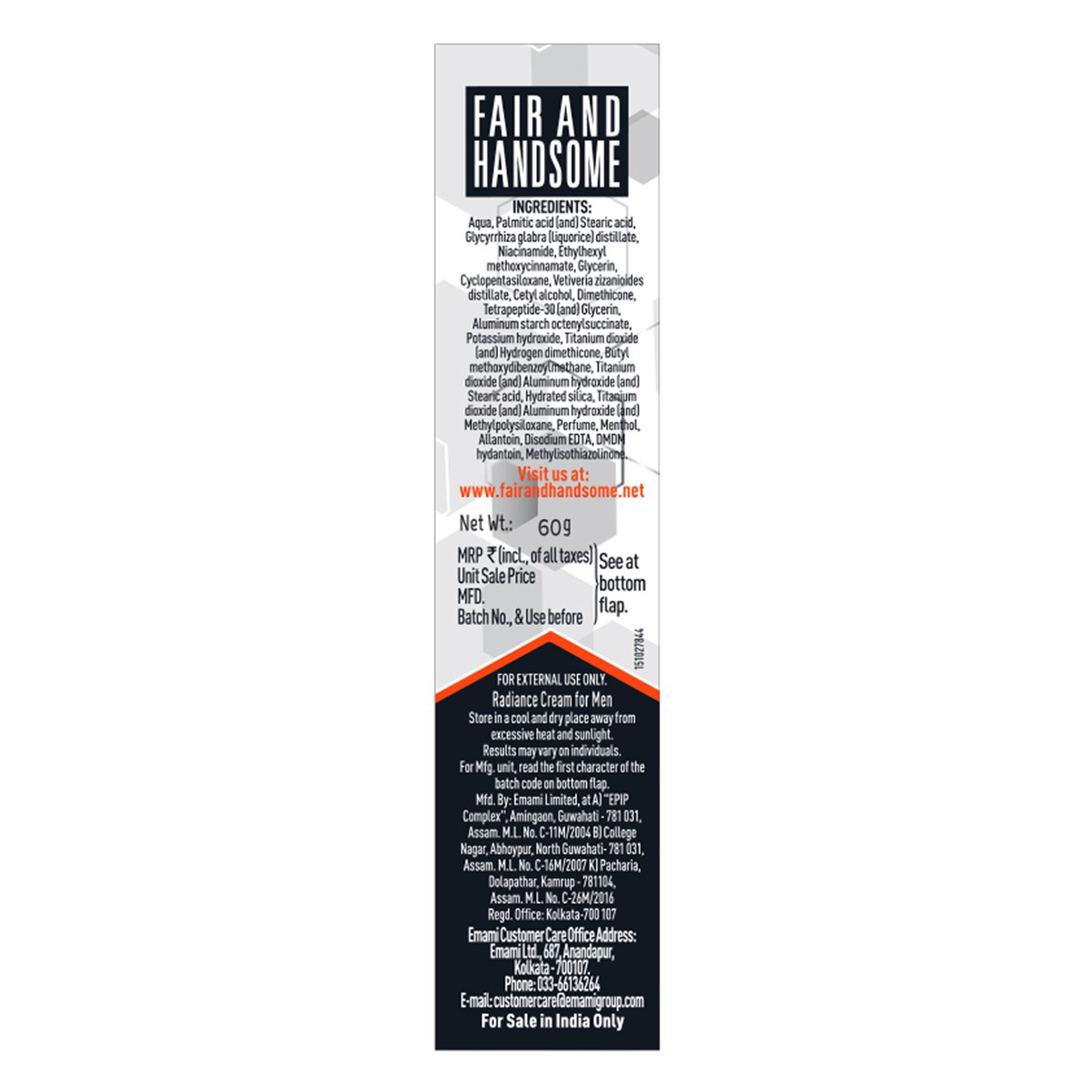 Fair and Handsome Long Lasting Radiance Cream 60 gm | Sun Protection | Brighter Look Upto 7Hrs | 2X Dark Spot Reduction | Give Radiant Skin In 1 Week | For Men | For Tough Male Skin, Pack of 1 Fair and Handsome Long Lasting Radiance Cream 60 gm | Sun Protection | Brighter Look Upto 7Hrs | 2X Dark Spot Reduction | Give Radiant Skin In 1 Week | For Men | For Tough Male Skin, Pack of 1