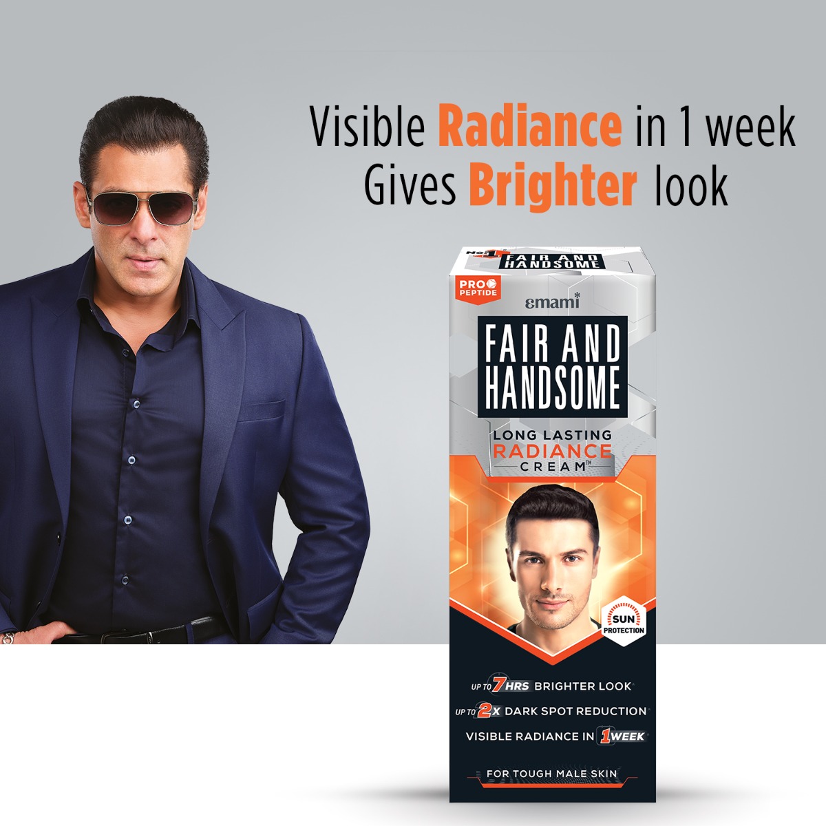 Fair and Handsome Long Lasting Radiance Cream 60 gm | Sun Protection | Brighter Look Upto 7Hrs | 2X Dark Spot Reduction | Give Radiant Skin In 1 Week | For Men | For Tough Male Skin, Pack of 1 Fair and Handsome Long Lasting Radiance Cream 60 gm | Sun Protection | Brighter Look Upto 7Hrs | 2X Dark Spot Reduction | Give Radiant Skin In 1 Week | For Men | For Tough Male Skin, Pack of 1