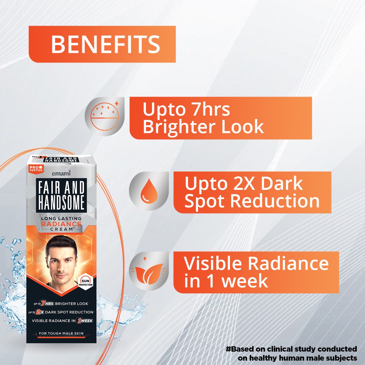 Fair and Handsome Long Lasting Radiance Cream 60 gm | Sun Protection | Brighter Look Upto 7Hrs | 2X Dark Spot Reduction | Give Radiant Skin In 1 Week | For Men | For Tough Male Skin, Pack of 1 Fair and Handsome Long Lasting Radiance Cream 60 gm | Sun Protection | Brighter Look Upto 7Hrs | 2X Dark Spot Reduction | Give Radiant Skin In 1 Week | For Men | For Tough Male Skin, Pack of 1