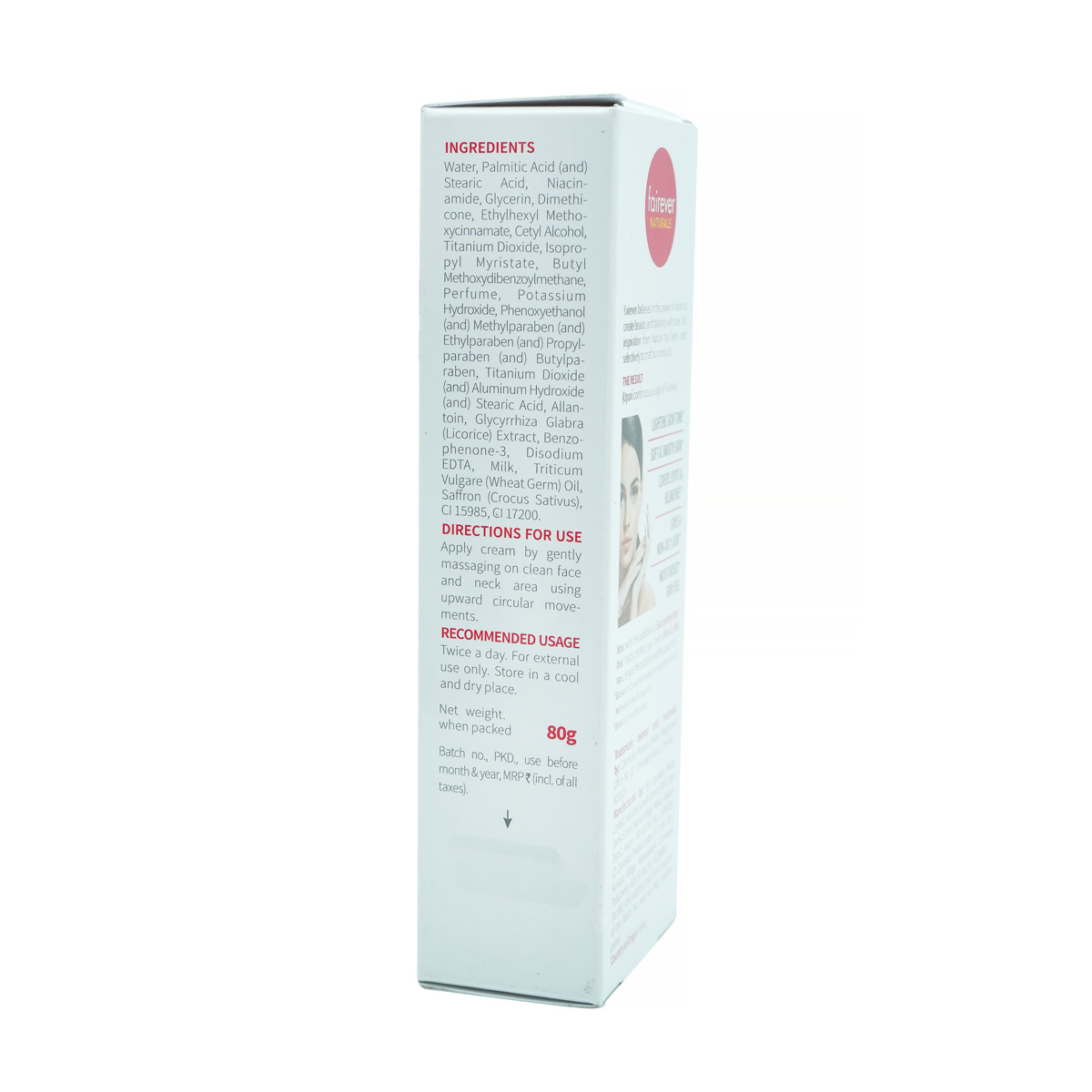 Fairever Naturals Fairness Solution Cream 80 gm | With Saffron & Milk | Lightens Skin Tone | Gives Moisturised, Soft & Smooth Skin, Pack of 1 Fairever Naturals Fairness Solution Cream 80 gm | With Saffron & Milk | Lightens Skin Tone | Gives Moisturised, Soft & Smooth Skin, Pack of 1