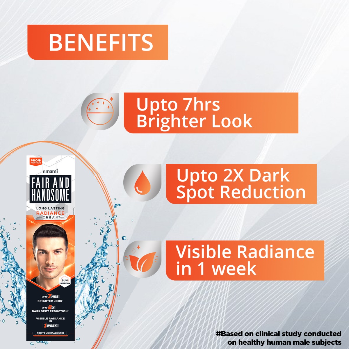 Fair and Handsome Long Lasting Radiance Cream 15 gm | Sun Protection | Brighter Look Upto 7Hrs | 2X Dark Spot Reduction | Give Radiant Skin In 1 Week | For Men | For Tough Male Skin, Pack of 1 Fair and Handsome Long Lasting Radiance Cream 15 gm | Sun Protection | Brighter Look Upto 7Hrs | 2X Dark Spot Reduction | Give Radiant Skin In 1 Week | For Men | For Tough Male Skin, Pack of 1
