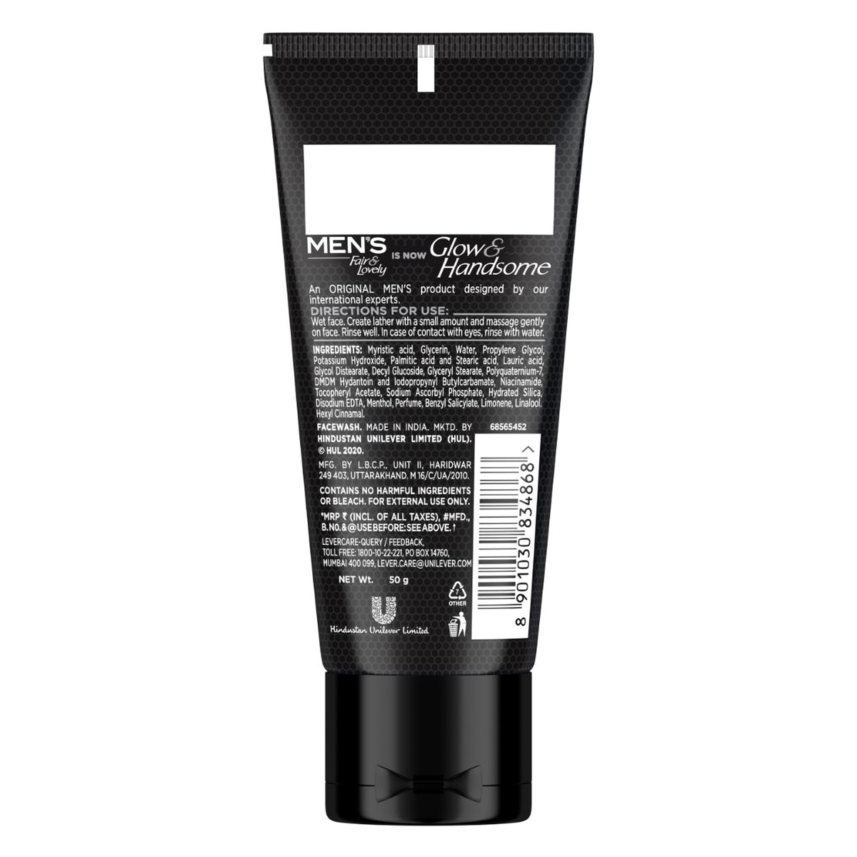 Glow & Handsome Instant Brightness Face Wash 50 gm | Rapid Action | Removes Impurities | Instant Brighter Skin With Icy Cooling Freshness | For Men, Pack of 1 Glow & Handsome Instant Brightness Face Wash 50 gm | Rapid Action | Removes Impurities | Instant Brighter Skin With Icy Cooling Freshness | For Men, Pack of 1