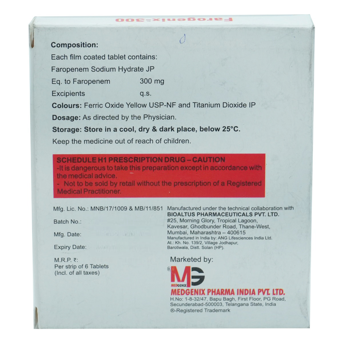 Farogenix-300 Tablet 6's Farogenix-300 Tablet 6's