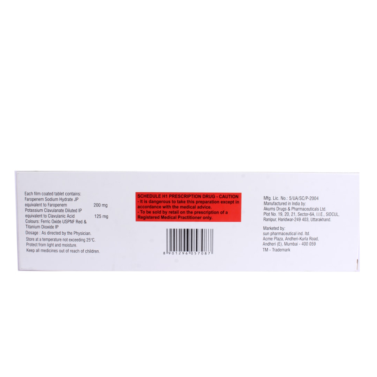 Faronem CV Tablet 10's, Pack of 10 TABLETS Faronem CV Tablet 10's, Pack of 10 TABLETS