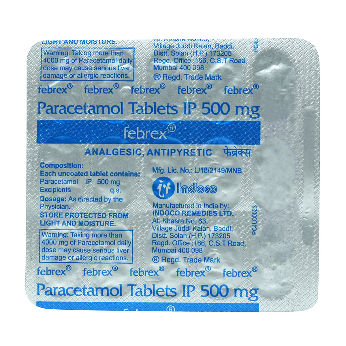 Febrex 500 mg Tablet 15's, Pack of 15 TABLETS Febrex 500 mg Tablet 15's, Pack of 15 TABLETS