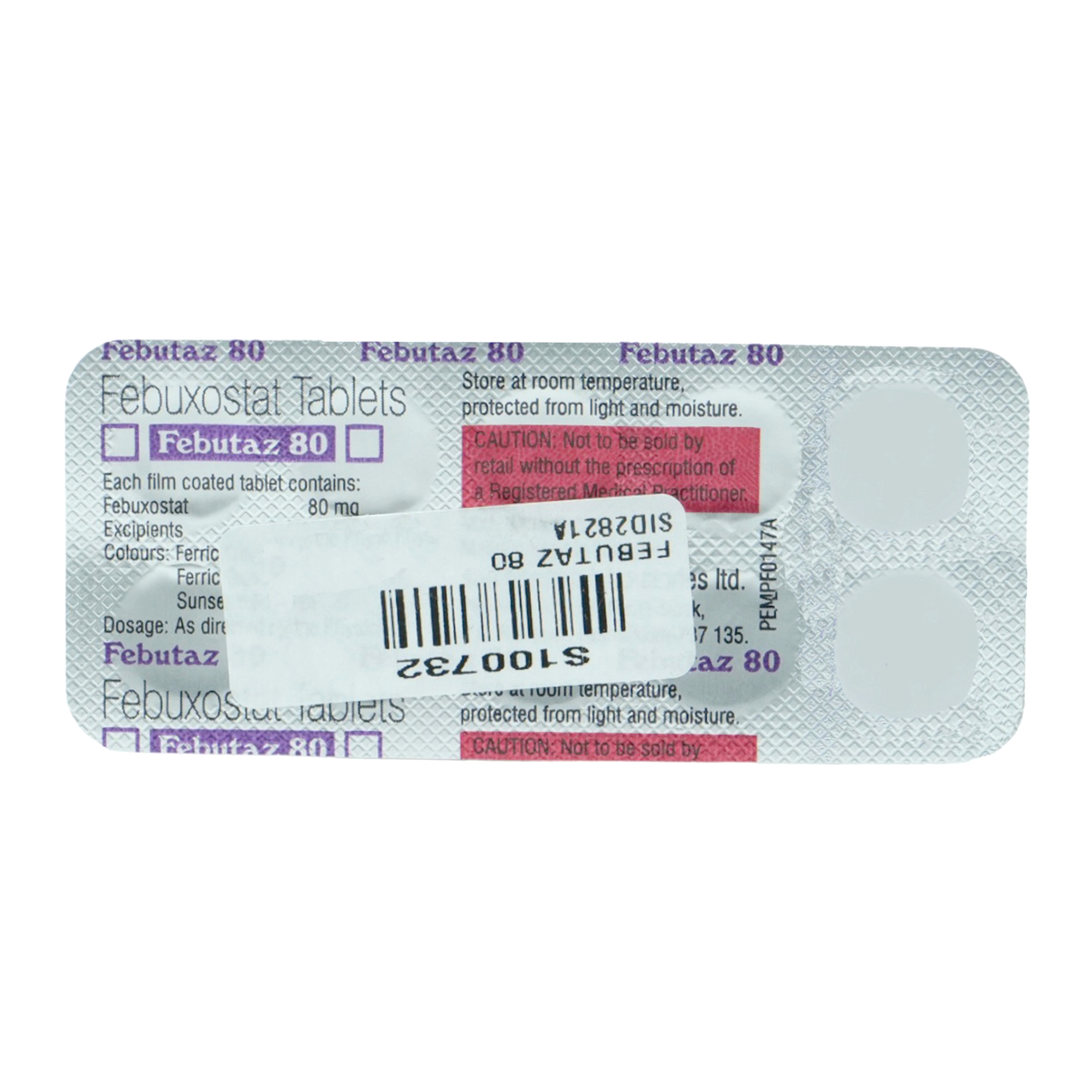 Febutaz 80 Tablet 10's, Pack of 10 TABLETS Febutaz 80 Tablet 10's, Pack of 10 TABLETS