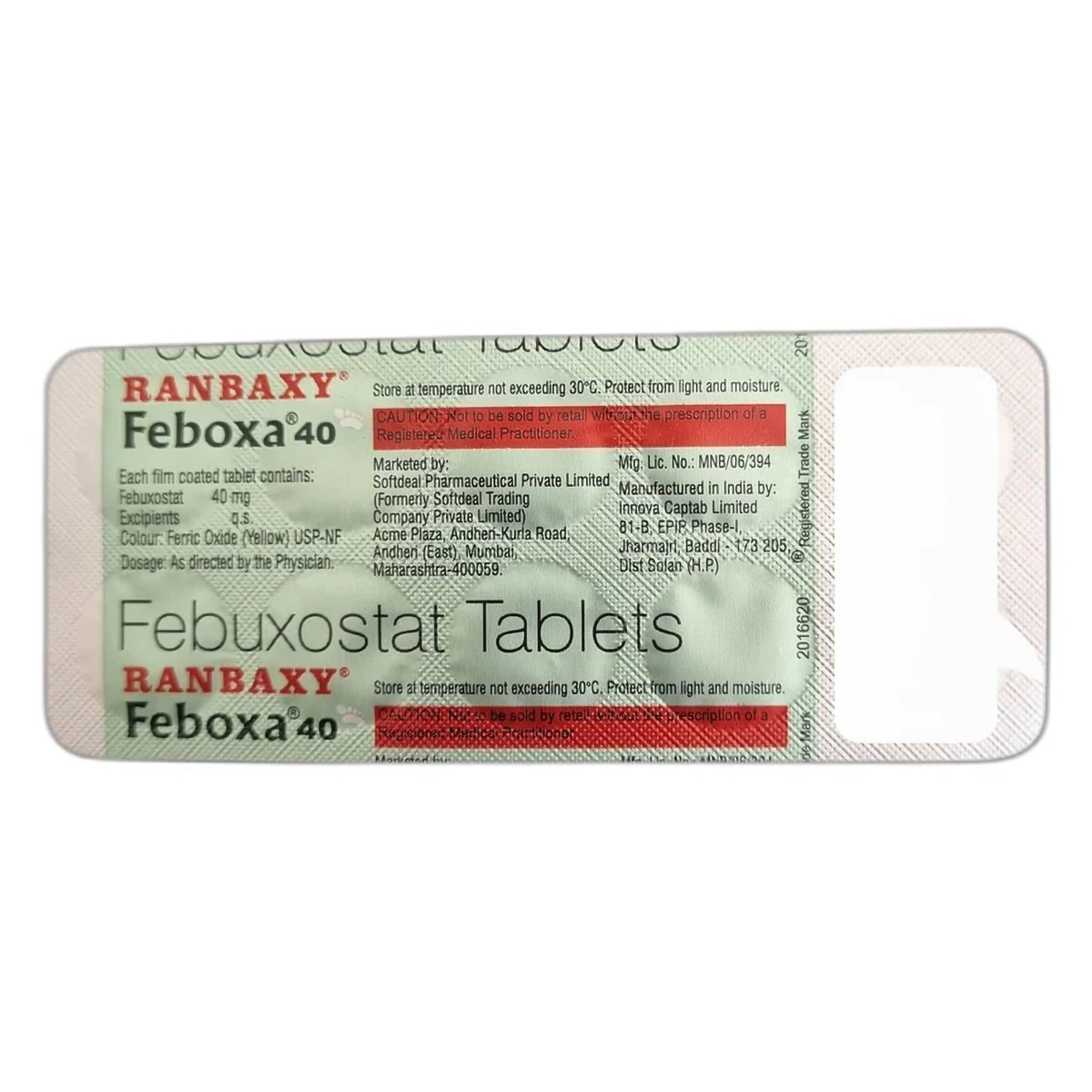 Feboxa 40 Tablet 10's, Pack of 10 TABLETS Feboxa 40 Tablet 10's, Pack of 10 TABLETS