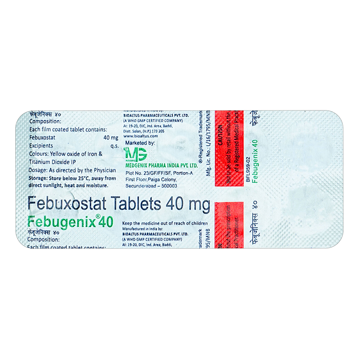 Febugenix-40 Tablet 10's Febugenix-40 Tablet 10's