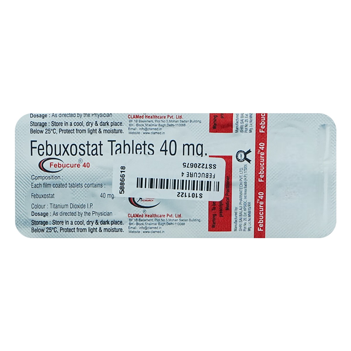 Febucure 40 Tablet 10's, Pack of 10 TABLETS Febucure 40 Tablet 10's, Pack of 10 TABLETS