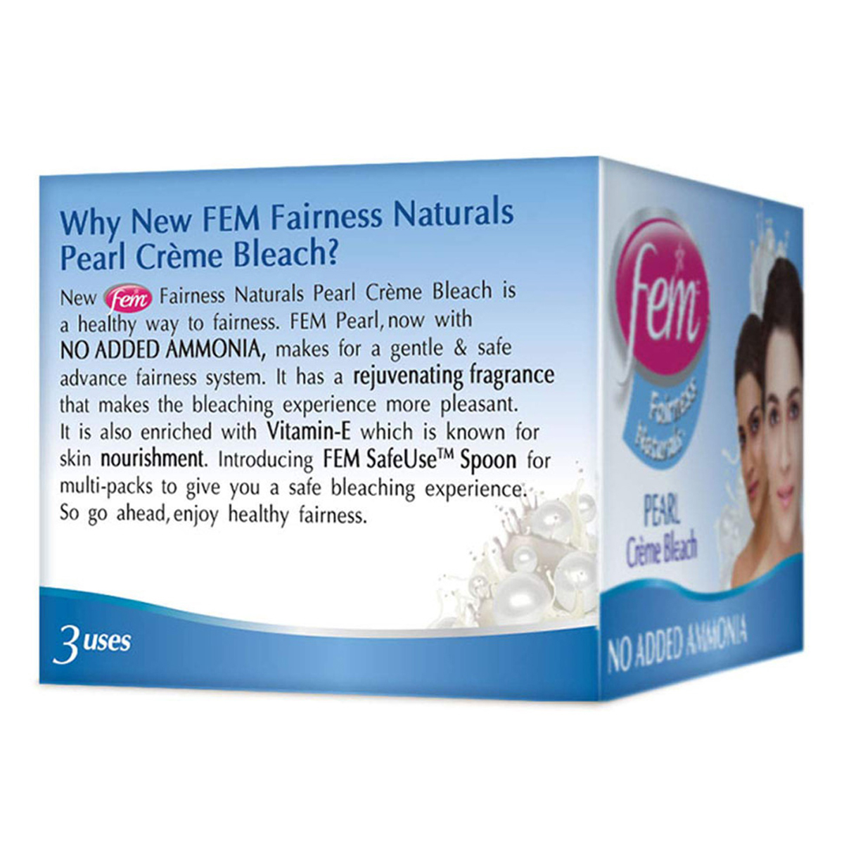 Fem Pearl Fairness Bleach 8 gm | For Instant Fairness, Pack of 1 Fem Pearl Fairness Bleach 8 gm | For Instant Fairness, Pack of 1