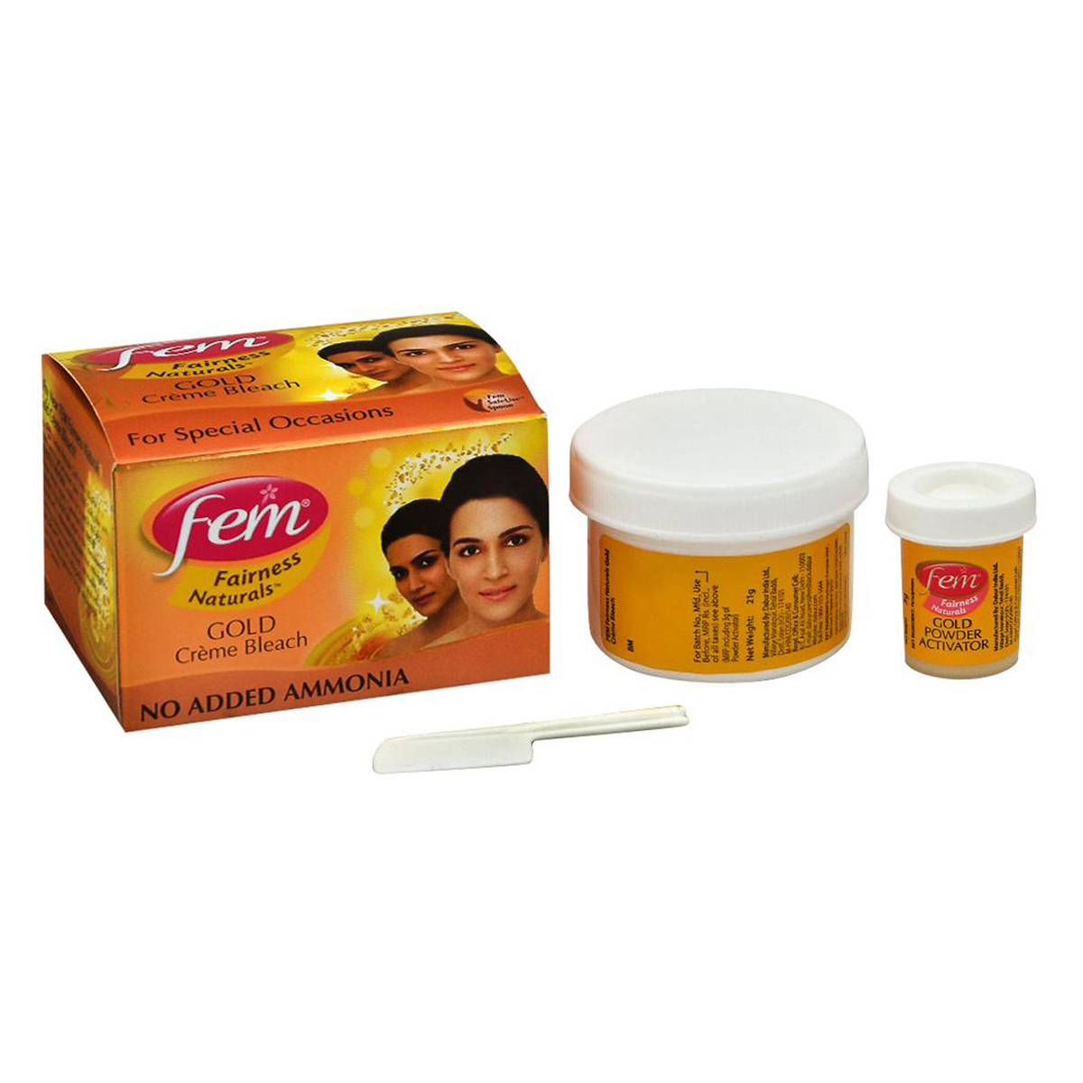 Fem Gold Fairness Bleach 24 Gm | Instant Glow | For Speacial Occasion, Pack of 1 Fem Gold Fairness Bleach 24 Gm | Instant Glow | For Speacial Occasion, Pack of 1