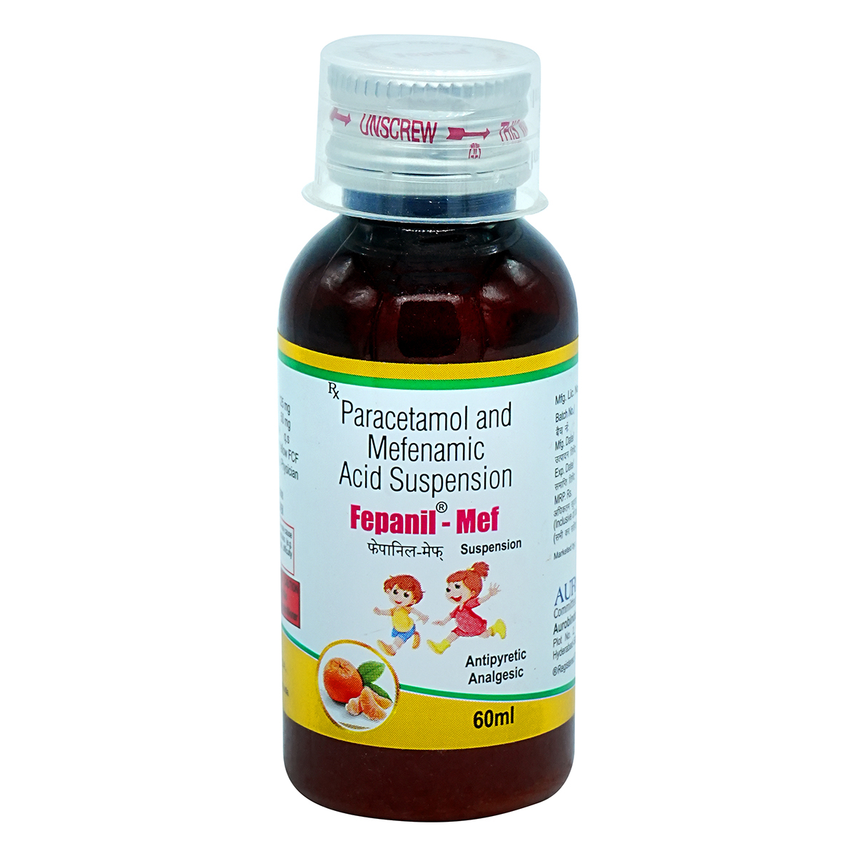 Fepanil-Mef Orange Flavour Suspension 60 ml, Pack of 1 Oral Suspension Fepanil-Mef Orange Flavour Suspension 60 ml, Pack of 1 Oral Suspension