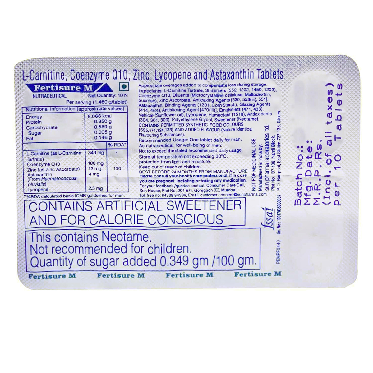 Fertisure M Tablet 10's, Pack of 10 TABLETS Fertisure M Tablet 10's, Pack of 10 TABLETS