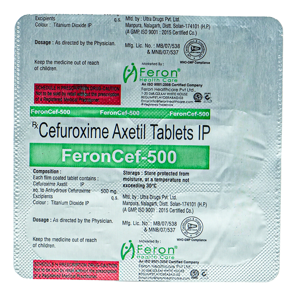 Feroncef 500 Tablet 6's, Pack of 6 TABLETS Feroncef 500 Tablet 6's, Pack of 6 TABLETS