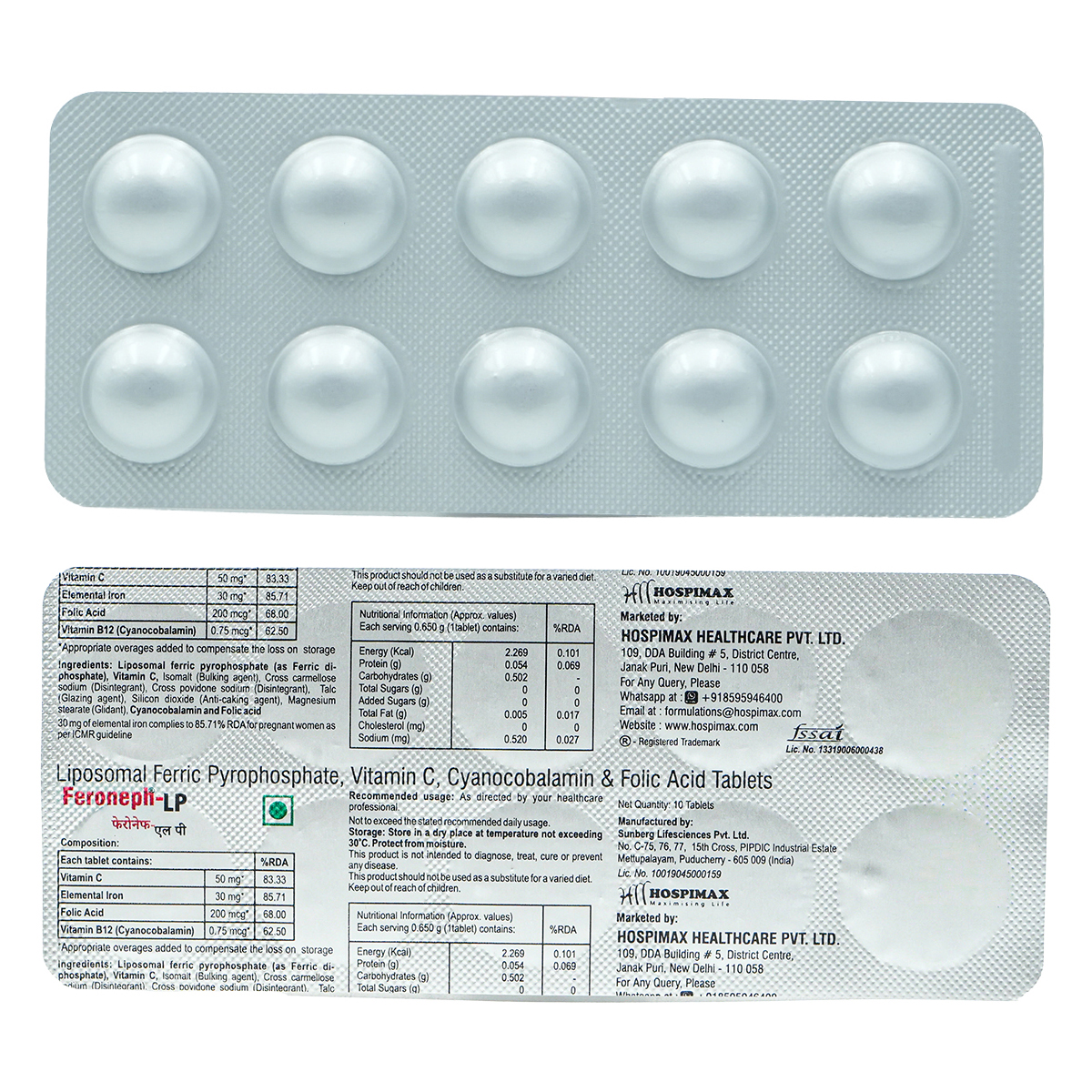 Buy Feroneph-LP Tablet 10's Online