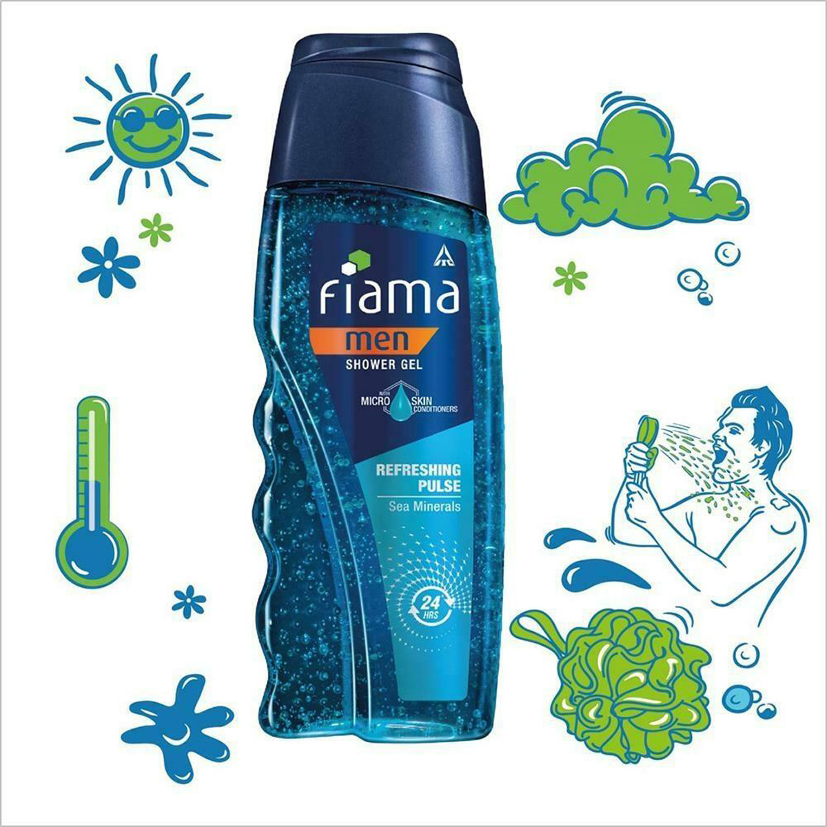Fiama Di Wills Refreshing Pulse Shower Gel 250 ml | With Sea Minerals & Conditioners | Removes Dullness | For Soft & Refreshed Skin | For Men | For All Skin Type, Pack of 1 Fiama Di Wills Refreshing Pulse Shower Gel 250 ml | With Sea Minerals & Conditioners | Removes Dullness | For Soft & Refreshed Skin | For Men | For All Skin Type, Pack of 1