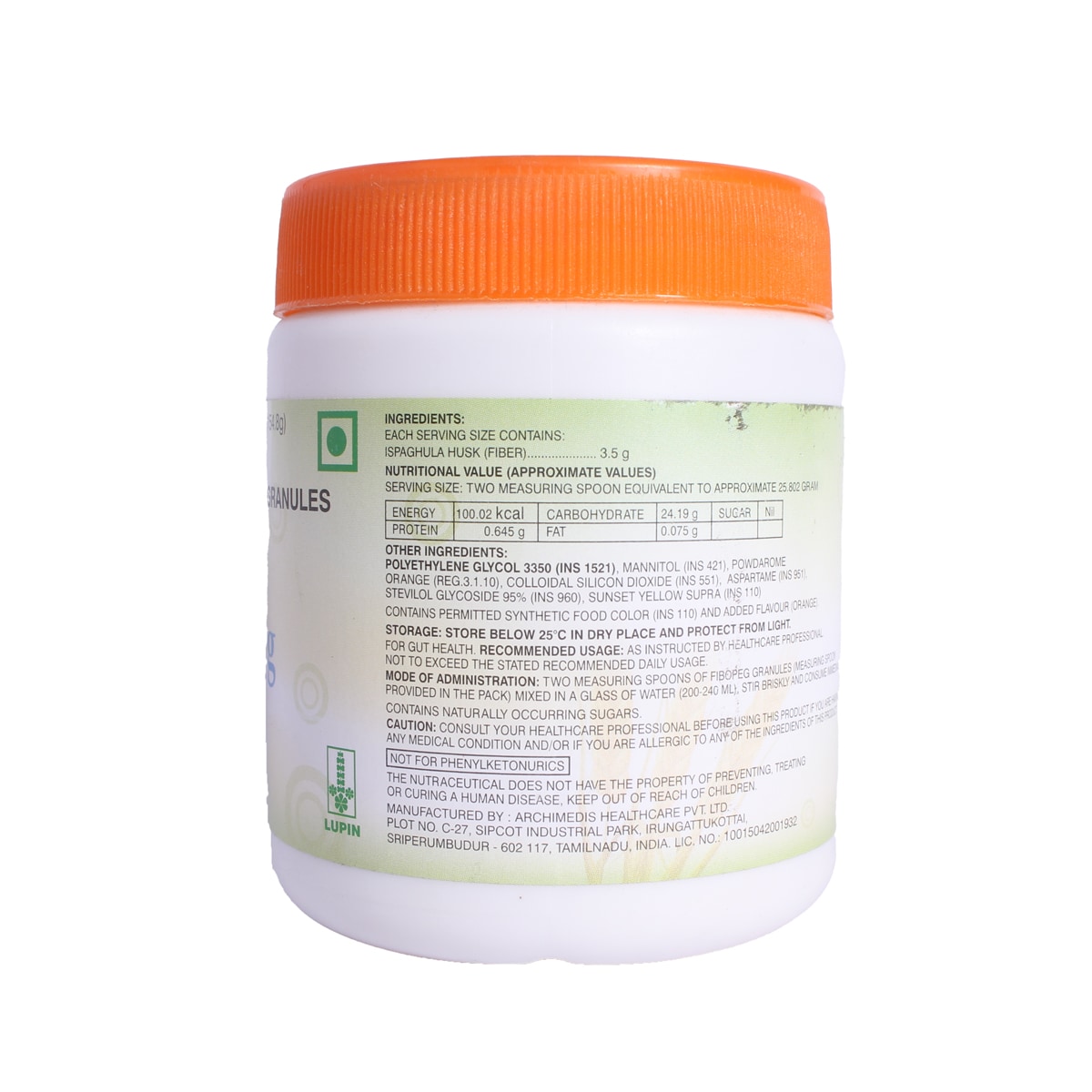 Fibopeg Granules 155 gm, Pack of 1 GRANULES Fibopeg Granules 155 gm, Pack of 1 GRANULES